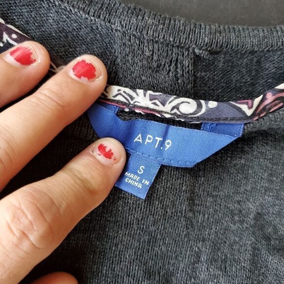 Apt 9 Sweater with Chiffon Underlay - Picture 2 of 10